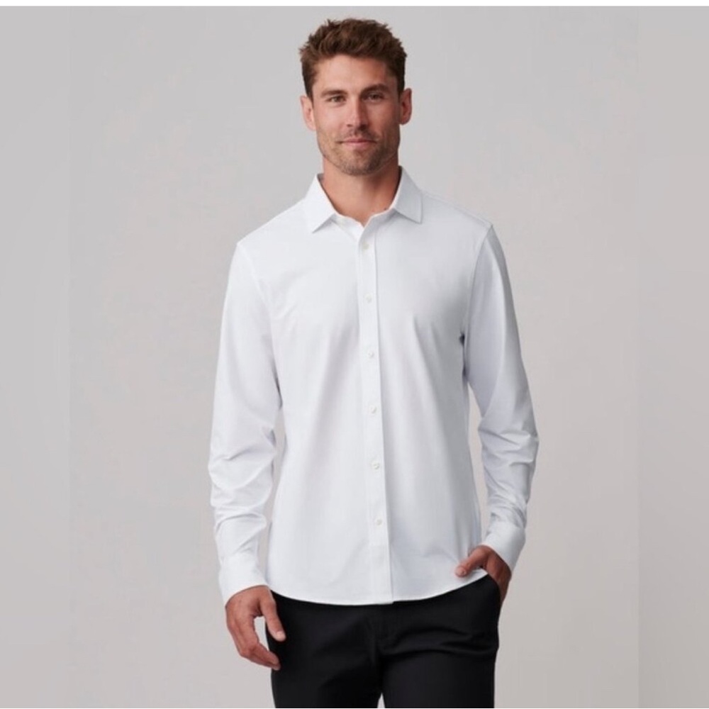 Rhône white commuter shirt LG